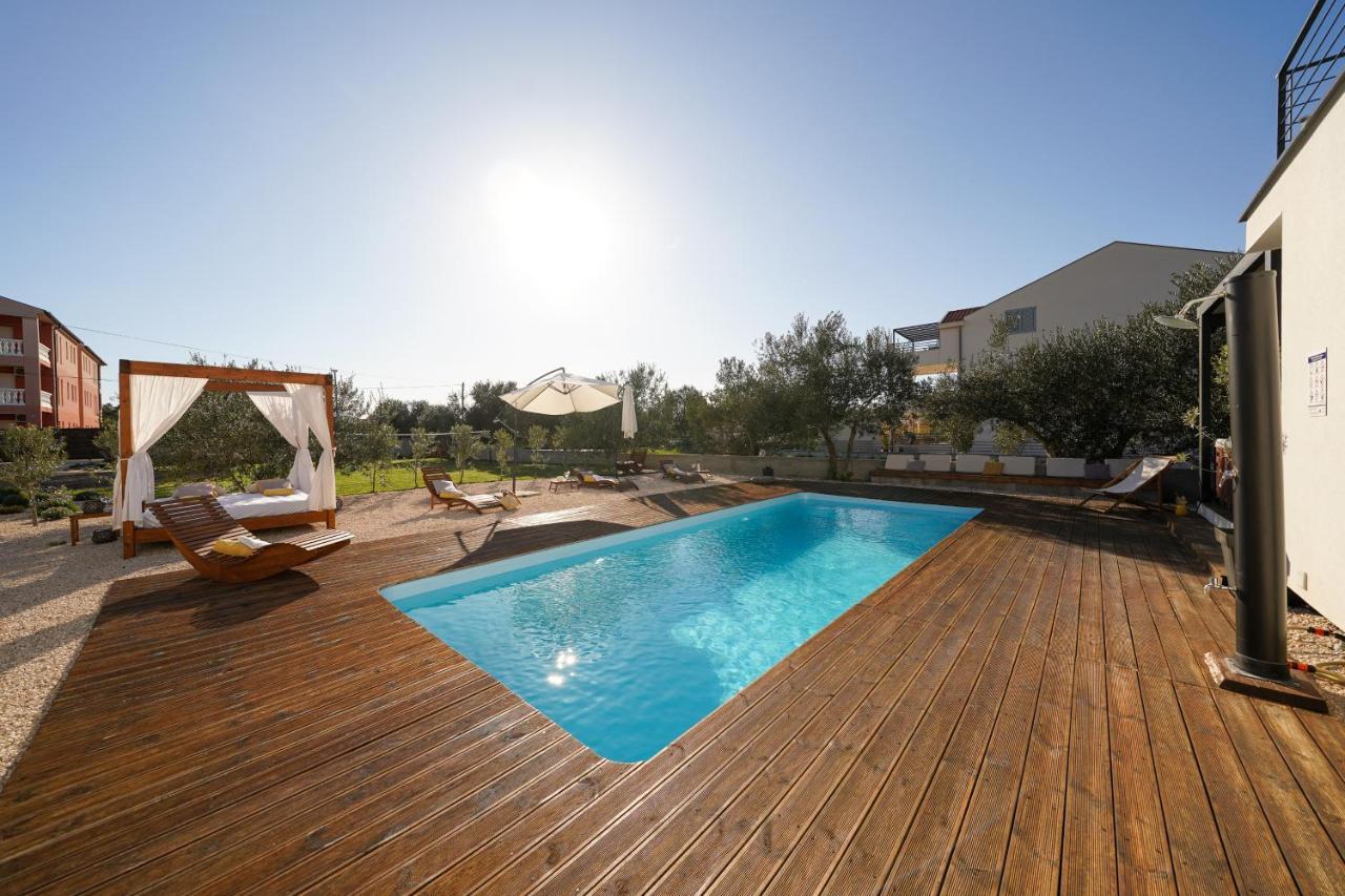 Villa Suncica With Heated Pool, Jacuzzi And Bikes Near Zadar Sukošan 外观 照片